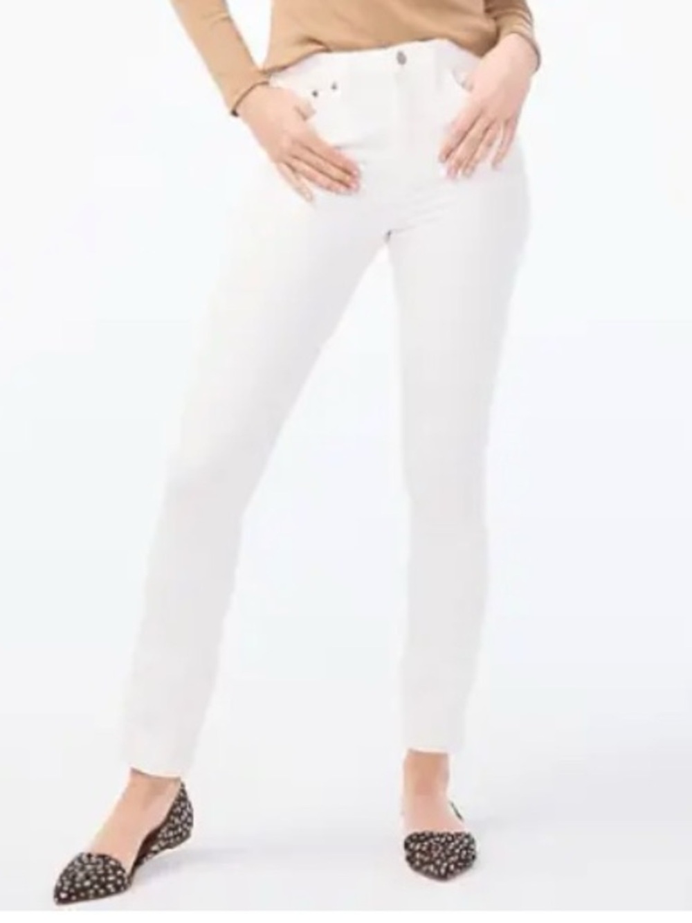 J. Crew Mercantile  NWOT 8” mid-rise skinny jean in white frost wash size 28/30